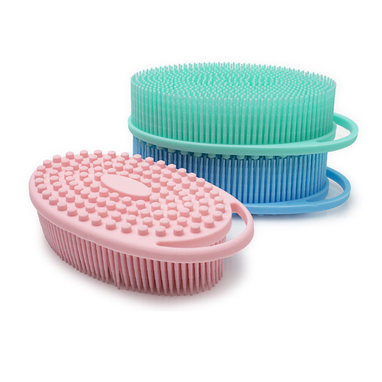 Silicone Body Scrubber silicone loofah body scrubber Lathers Well More Hygienic Easy to Clean Soft Rubber Loofahs Bath Brush