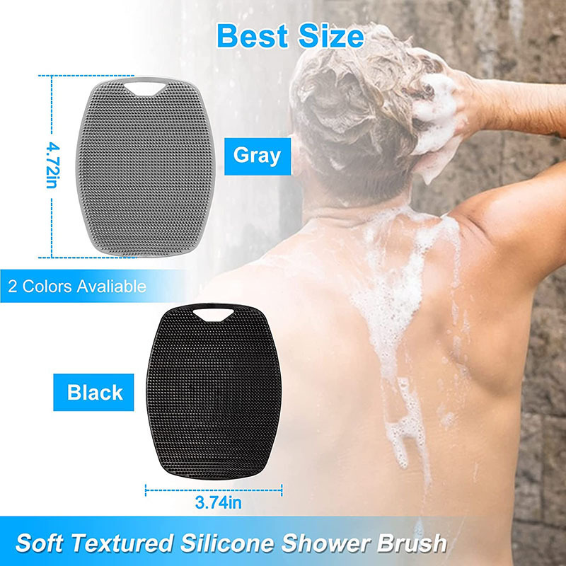 New Handheld Shower Body Face Buffer Premium Soft Bath Body Cleansing Brush Shower Scrubber Silicone Body Scrubber For Man