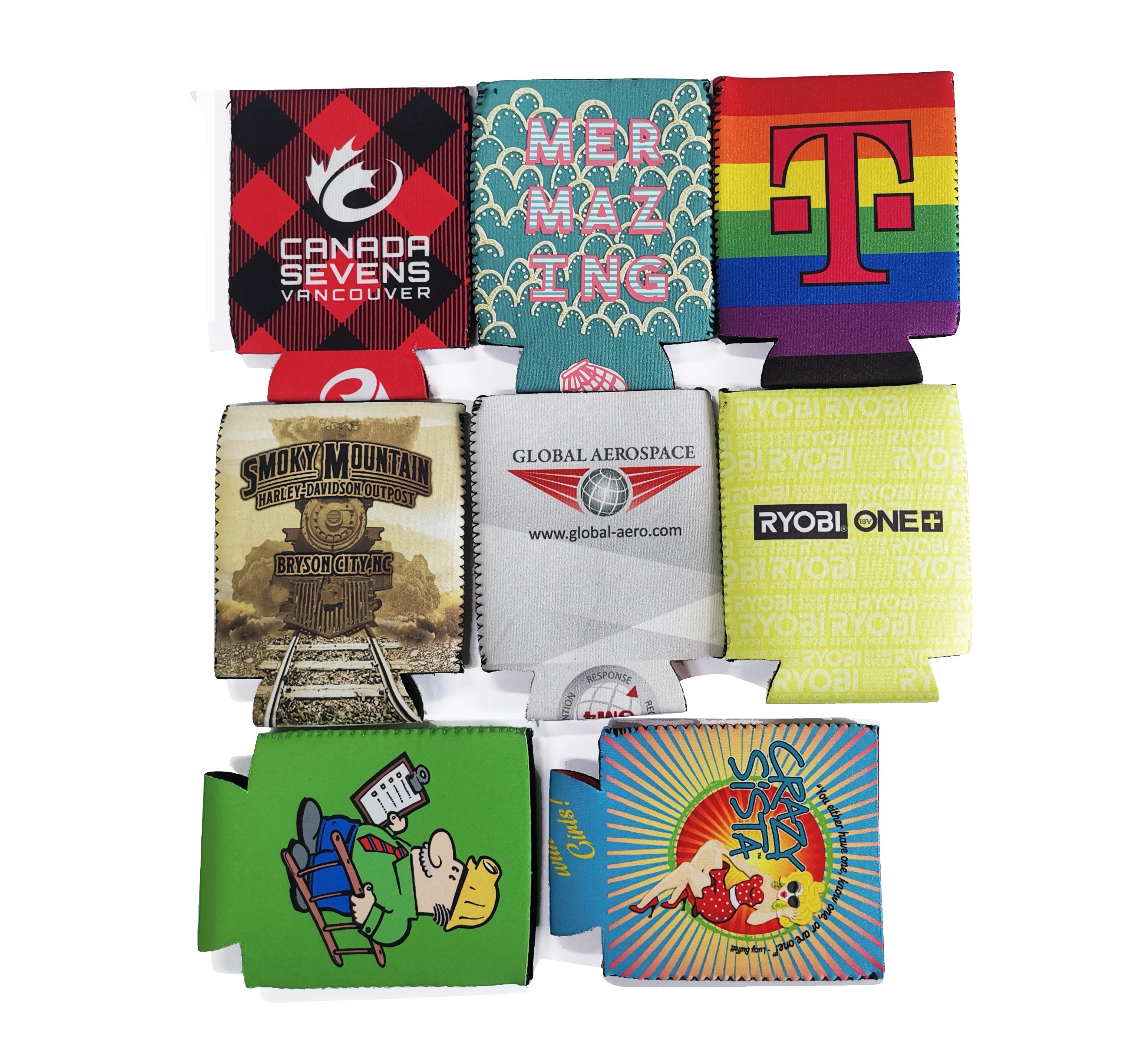 Custom Printing Sublimation Slim 12oz Cooler Neoprene Stubby Holder Koo With Zy Logo Collapsible Blank Beer Can Cooler For Cans