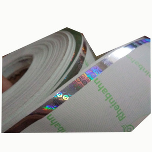 Free design security holographic strip hot stamping hologram security paper sticker