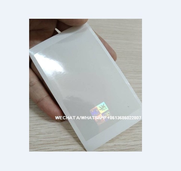 Transparent hologram overlay PVC card printing 3D hologram