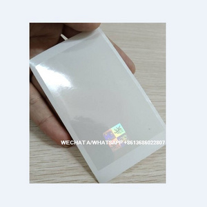 Transparent hologram overlay PVC card printing 3D hologram