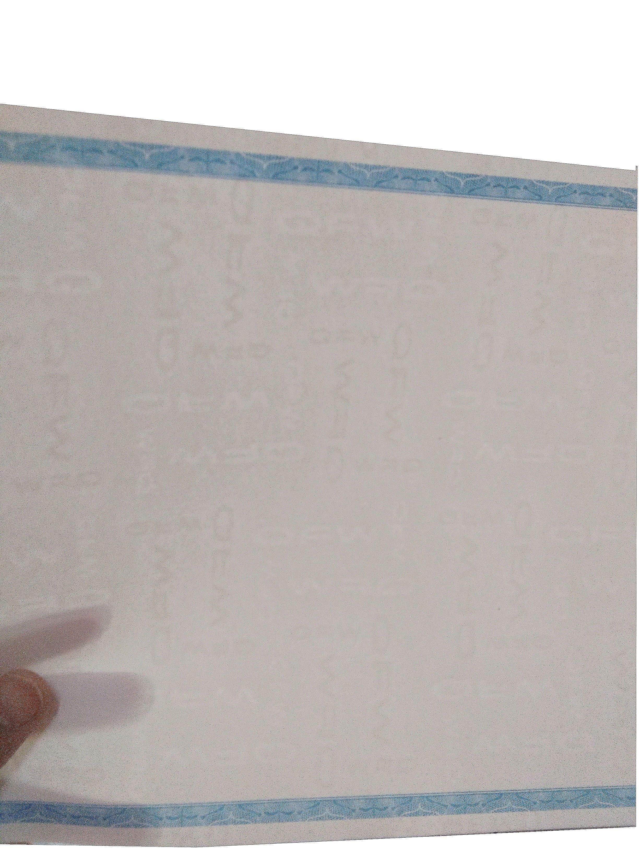 Anti-copy security watermark paper printing authentic degree certificate