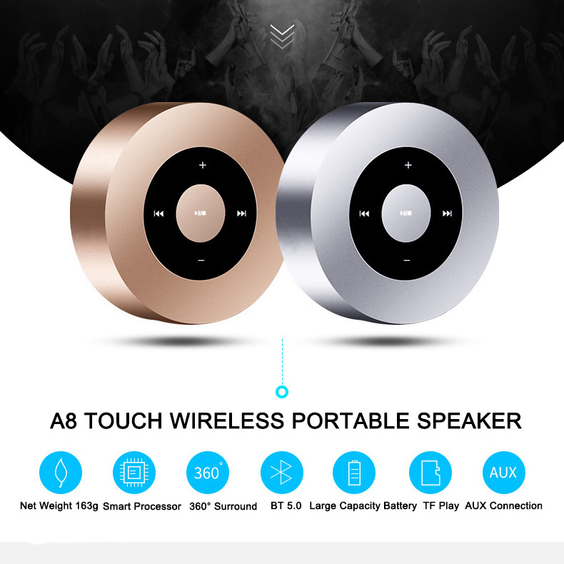 BUY ONE GET ONE FREE Led Touch Speaker Portable Wireless Speakers with HD Sound 12-hour Playtime Support Micro SD Card and AUX