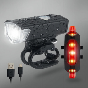 Waterproof USB Rechargeable Bicycle Accessories USB Front and Back LED Lights for MTB for Night Riding bicycle Lighting