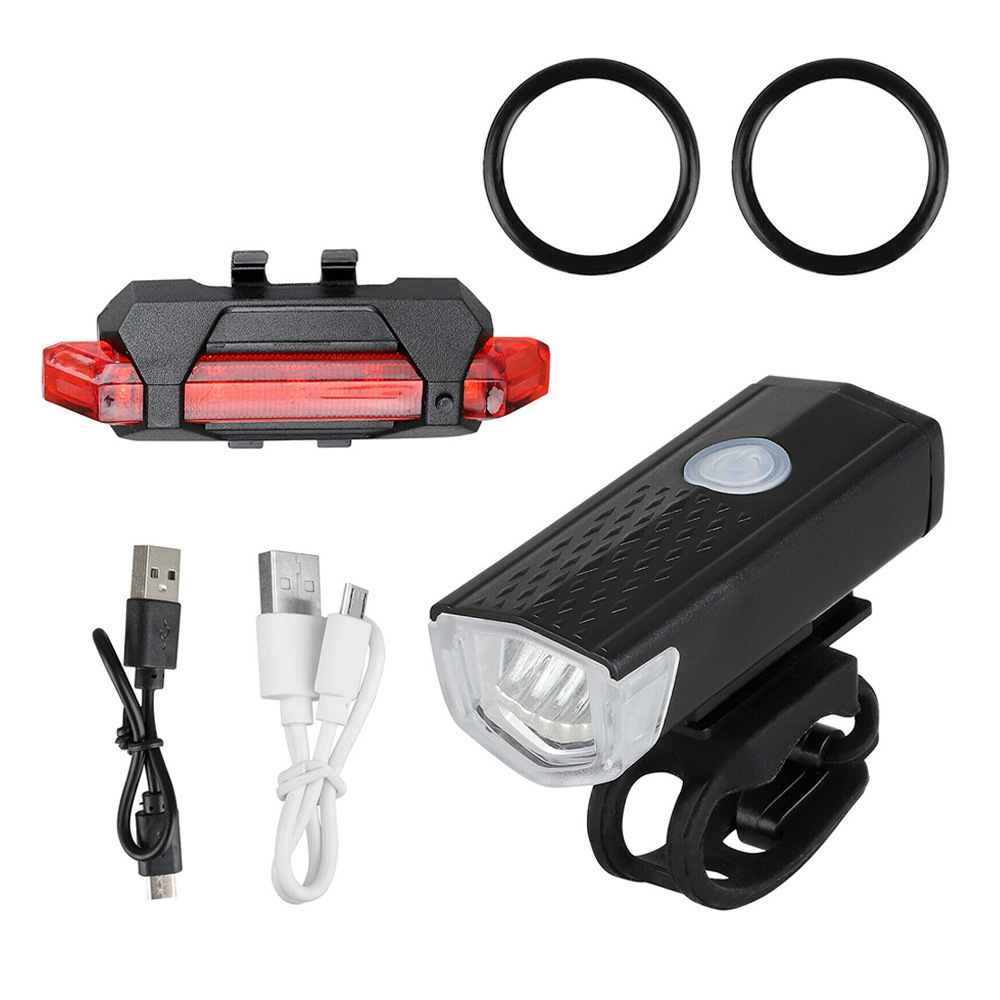 Waterproof USB Rechargeable Bicycle Accessories USB Front and Back LED Lights for MTB for Night Riding bicycle Lighting