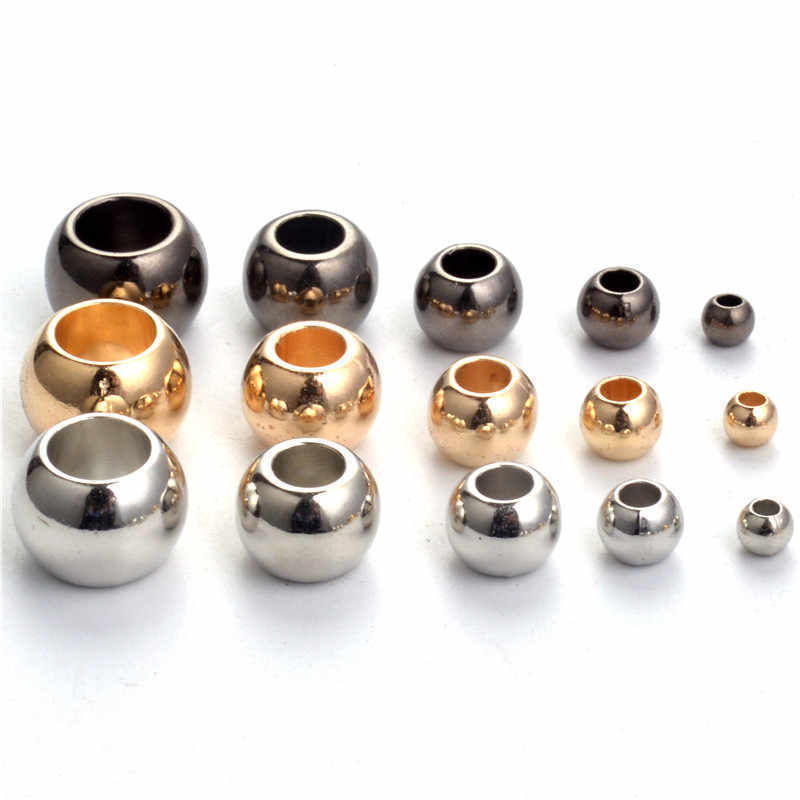 Inspire stainless steel jewelry wholesale hot sale Large hole metal beads, different size customized beads for jewelry making