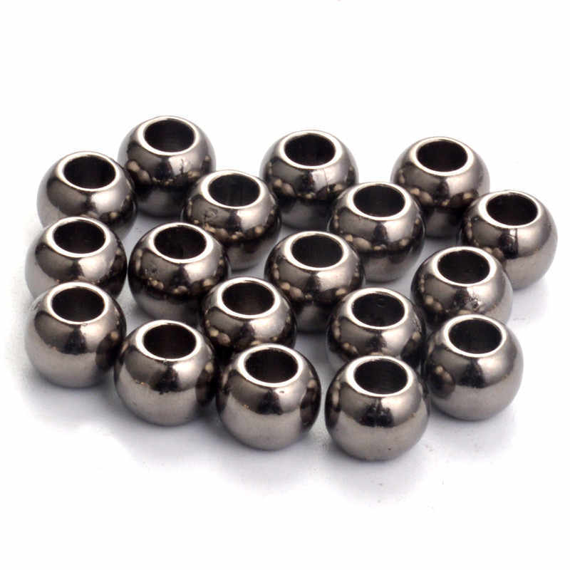 Inspire stainless steel jewelry wholesale hot sale Large hole metal beads, different size customized beads for jewelry making