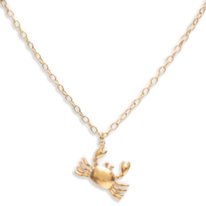 Inspire Jewelry Personalized Gold Crab Mermaid Tail Pendant Necklaces Gold Plated Stainless Steel Charms Fashion Jewelry