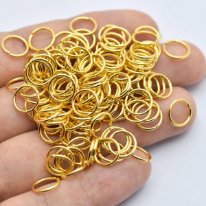 Stainless steel 8mm 18K Shiny Gold Dainty O Shaped Jump Rings Loops Gold Plated Connector Finding jump rings for jewelry making