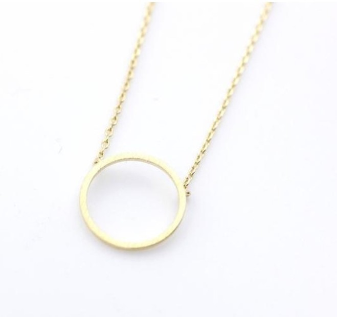 Inspire jewelry Luck karma Open Circle Pendant Necklace 304 Stainless Steel Material Jewelry Manufacturer for women and girls