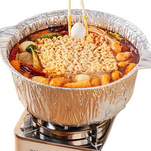 Round Baking Container For Hot Pot,Disposable Cooking Foil Pot,Large Aluminum Oven baking pan