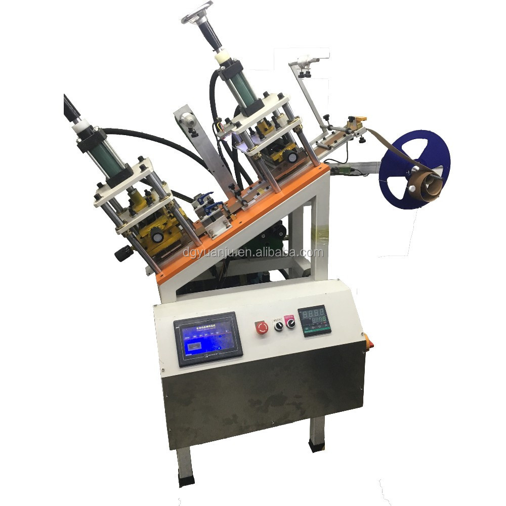 Finished PU leather labels embossing machine embossing labels logo making machine for clothes logo labels machine