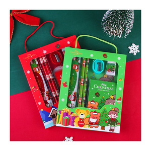 Factory Wholesale Custom Christmas Pencils Eraser School Supplies Kids Gift Box Stationery Set For Children Gift