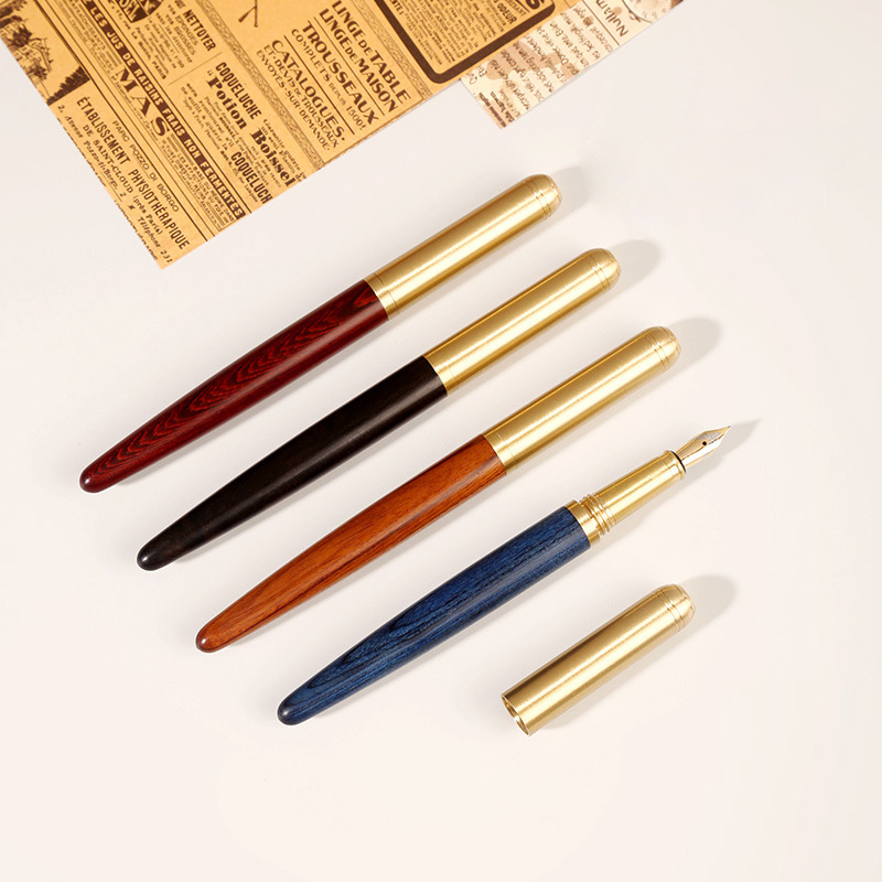 Custom Customized Eco Friendly Personalized Wood Bamboo Laserable Fountain Pen Your Text Or Name Engraved Fountain Pen