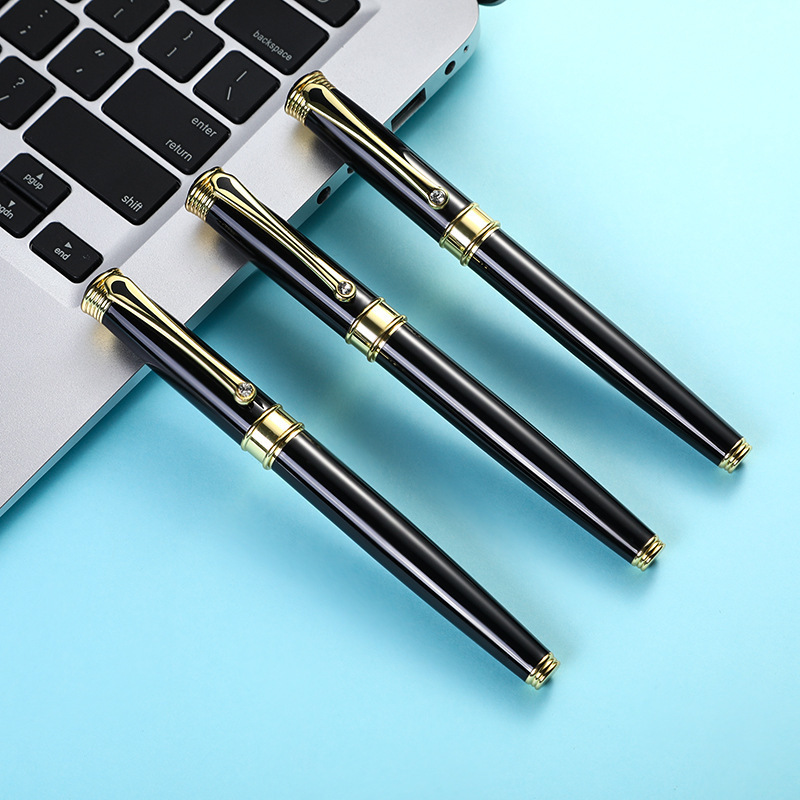 Luxury Carbon Fiber Fountain Pen Liquid Ink Pens With Pump Cartridge Office Business For Father'S Day Gift School Stationery