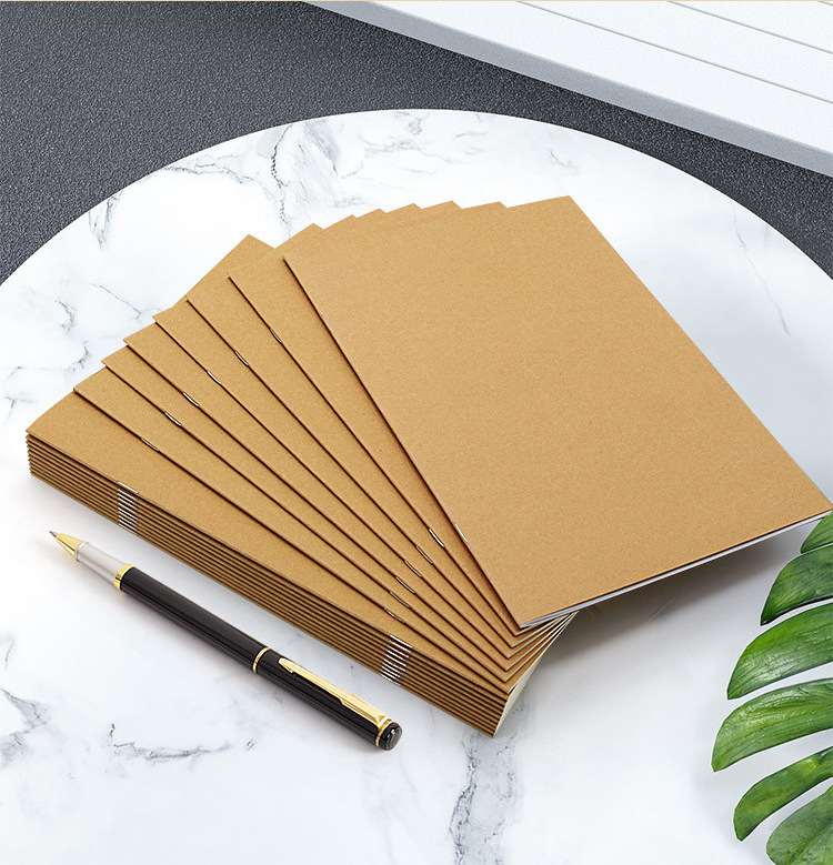 Wholesale Customized Logo Exercise Book a5 kraft brown cover paper page journal notebook for school