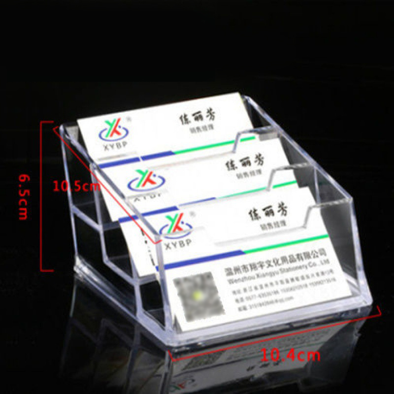 MOQ equals 1 desktop neater Business hierarchical shelf for card storage Personalized custom acrylic card holder