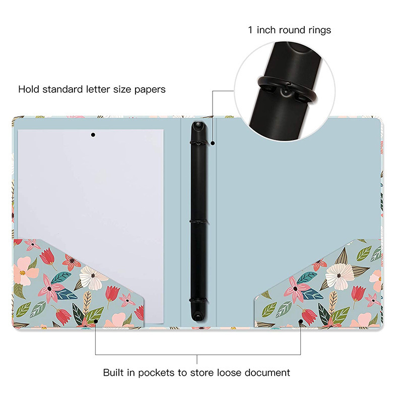 A4 Clipboard Folder file storage organizer with PU padfolio Leather Document Clipboard with savings binder