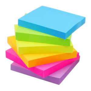 Wholesale High Quality Sticky Note Pad Custom Printing Colors 3X3 Inch Memo Pad Sticky Recyclable Paper 76X76Mm Sticky Note Book