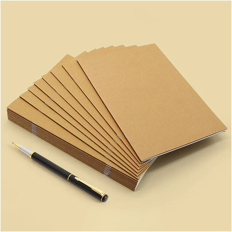 Wholesale Customized Logo Exercise Book a5 kraft brown cover paper page journal notebook for school