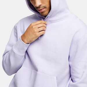 Wholesale Pastel Color Plain Pullover Hoodies Unisex Wholesale French Terry  Organic Cotton Custom Men's Hoodies