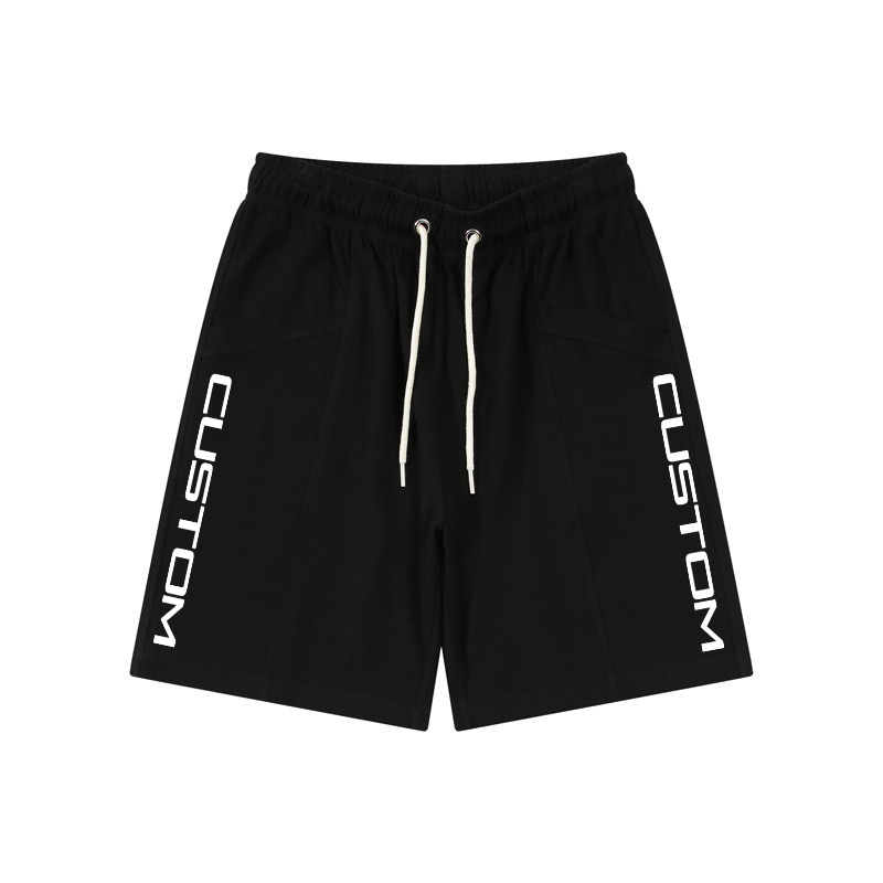 Custom Summer 420 Gsm Heavyweight Cotton Knitted  Blanks French Terry Shorts Street Mid Waist Oversized Shorts For Men