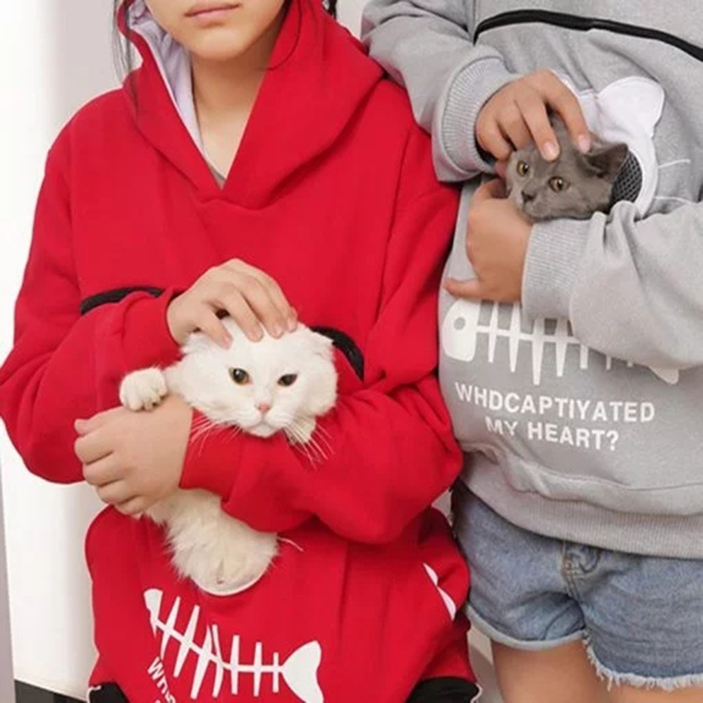 Animal Cat Dog Pet Lovers Cuddle Pouch Hoodie Custom With Zip Kangaroo Pocket Designer Thick Cotton Polyester Pullovers Hoodie