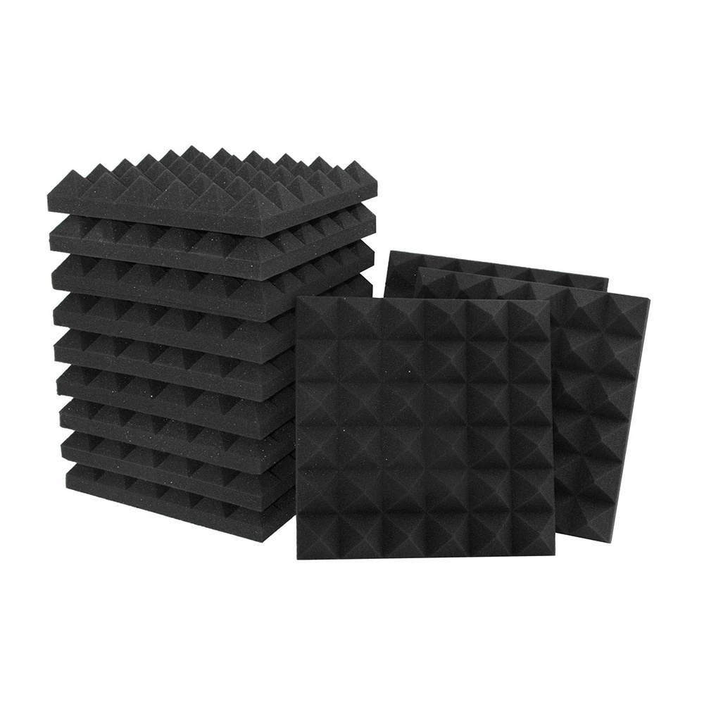 High Density Acoustic Foam Panels 2 x 50x50 CM Acustic Wall Panel Acoustic Foam Self Adhesive Stickers