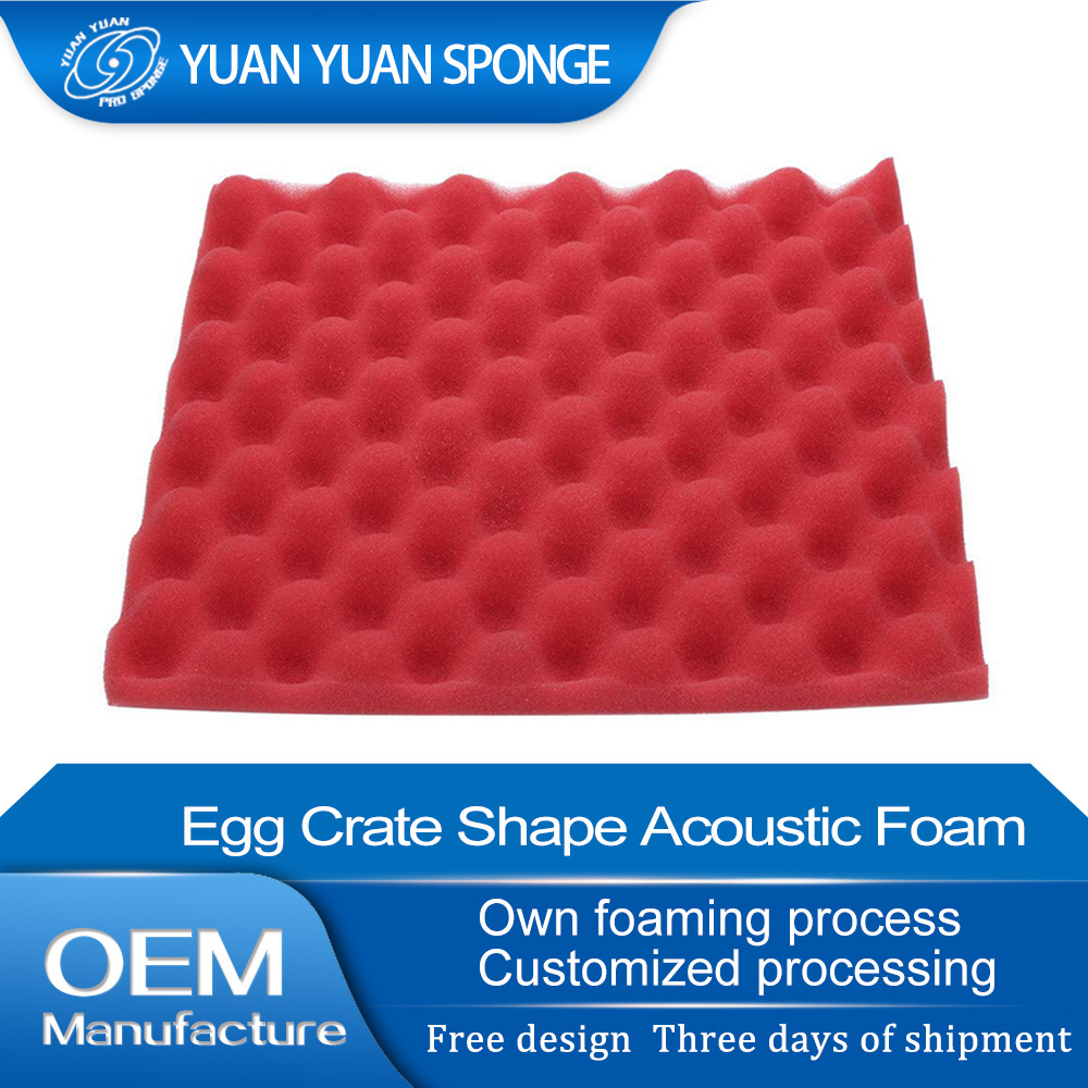 Popular Using Egg Crate Acoustic Foam Panels Sheet For Studio Sound Proof Wall Booth Installment