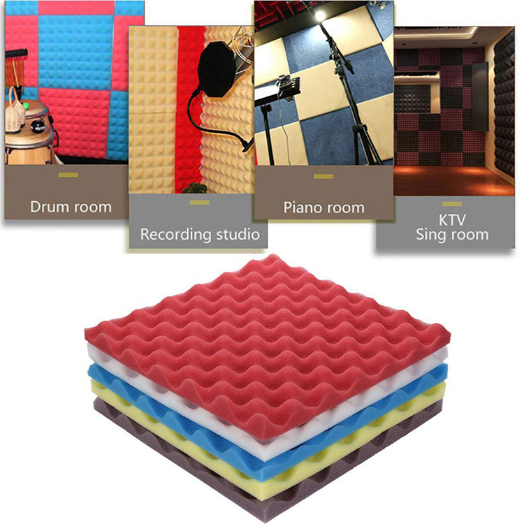 Popular Using Egg Crate Acoustic Foam Panels Sheet For Studio Sound Proof Wall Booth Installment