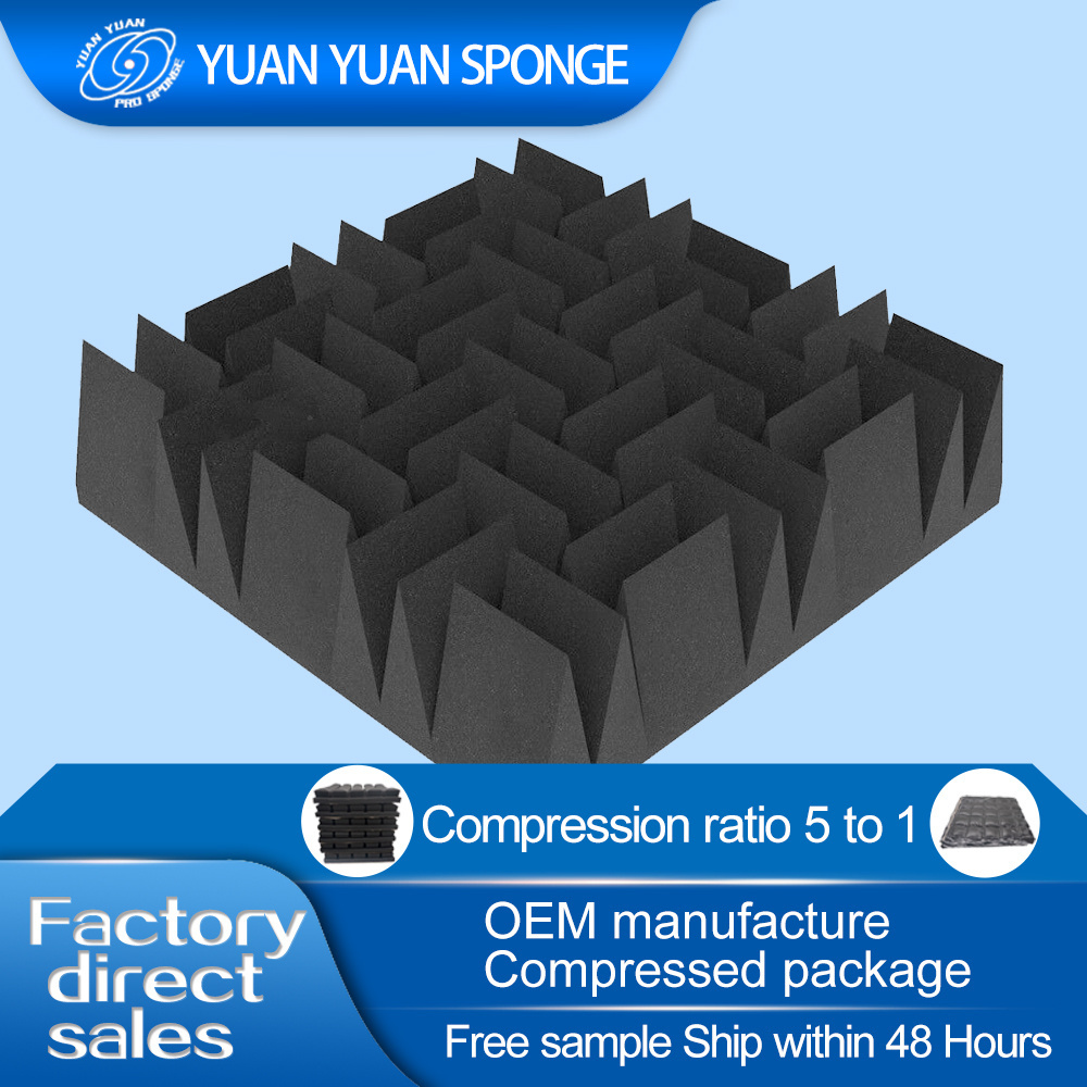 YuanYuan Fireproof 12X12X2'' Acoustic Panels Sound Proof Padding Acoustic Panel Foam Wall Sound Proof Acoustic Foam Panels