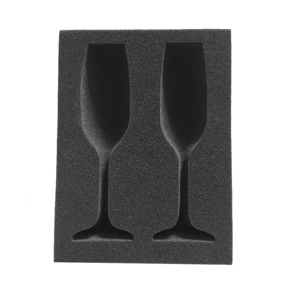 Shock Absorbing Foam Instant Foam Packaging Gold Mailer Box Custom Boxes with Foam Inserts Wine Glass Bottle Protection