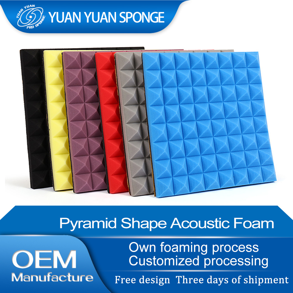 YuanYuan China Pyramid Sound Proof Foam Acoustic Ceiling Panels Fireproofing Cheap Best Studio Large Acoustic Foam Panel