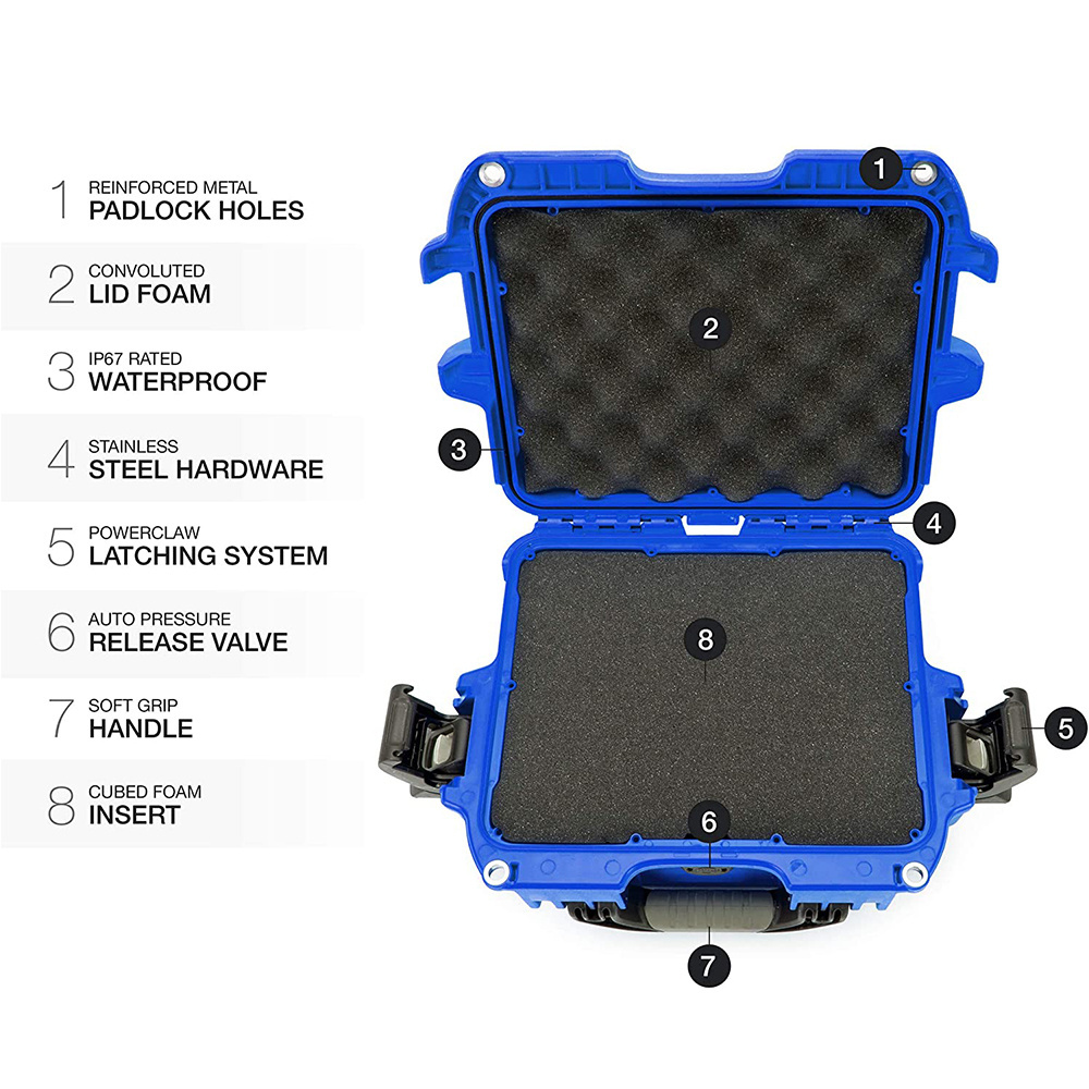 Custom EVA Foam Box Inserts Egg Crate Top Layer Camera Hard Case Pick and Pluck Foam Pack Black Metal Parts Protective Foam