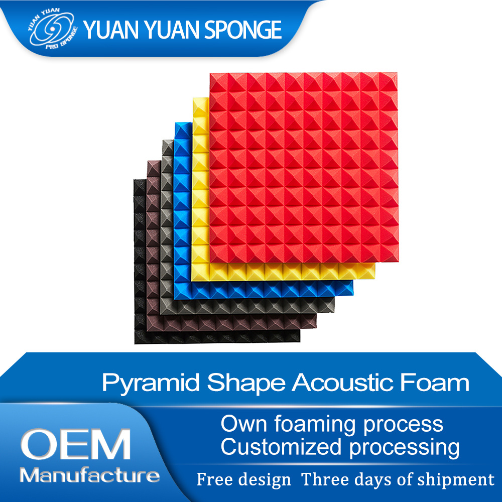 YuanYuan Wholesale Studio Acoustic Foam Sponge Diffusers Pyramid Acoustic Foam Fireproofing Acoustic Studio Foam Panels For Wall