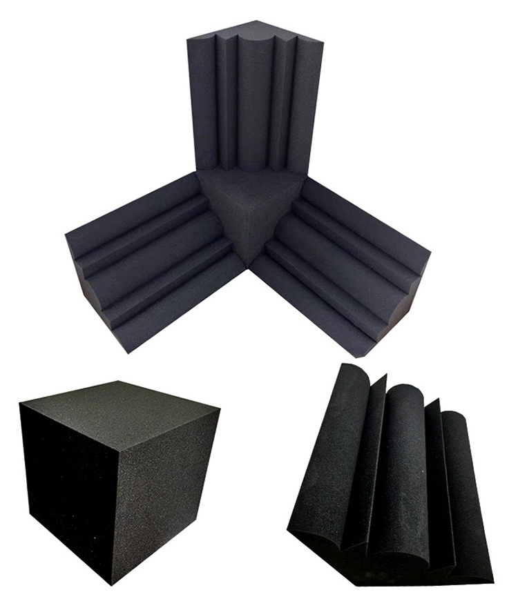 YuanYuan Custom Service Studio Foam Acoustic Black Bass Trap Sound Proof Foam Panels