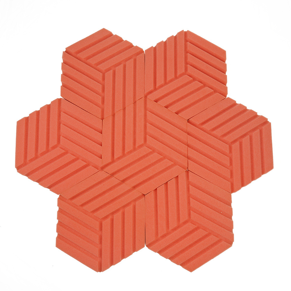 YuanYuan Special Design Die Out Acoustic Panels Honeycomb Fireproofing Hexagon Acoustic Panel PU Foam Studio Panel Acoustic