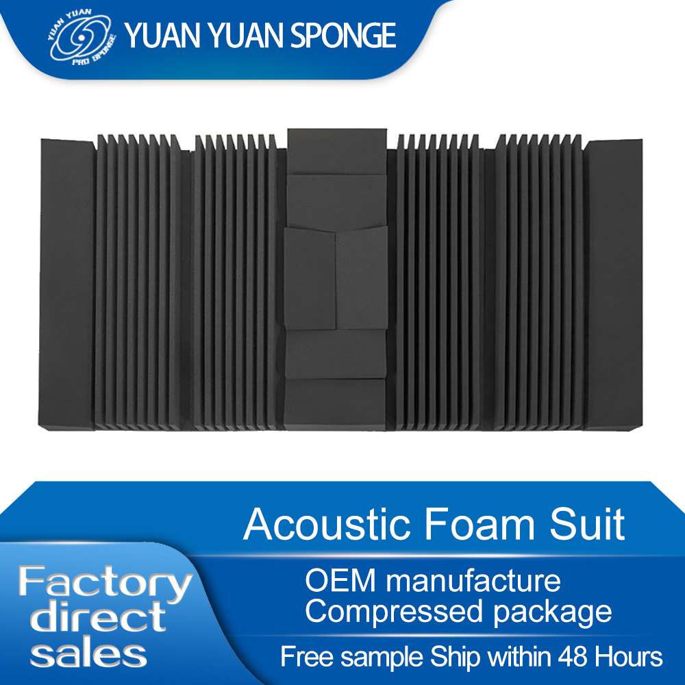 YuanYuan High Density Absorbing Foam Acoustic Fireproofing Foam Acoustic For Studio Soundproofing Thick Bass Traps Set