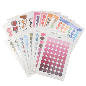 ins Wind Morandi Color Decorative Polka Dot sticker Earth Color sealing Stick ledger card photo sticker