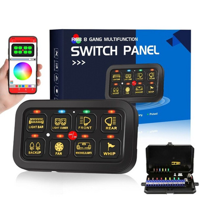 RGB 8 Gang Auxiliary Switch Panel Multifunction APP Control