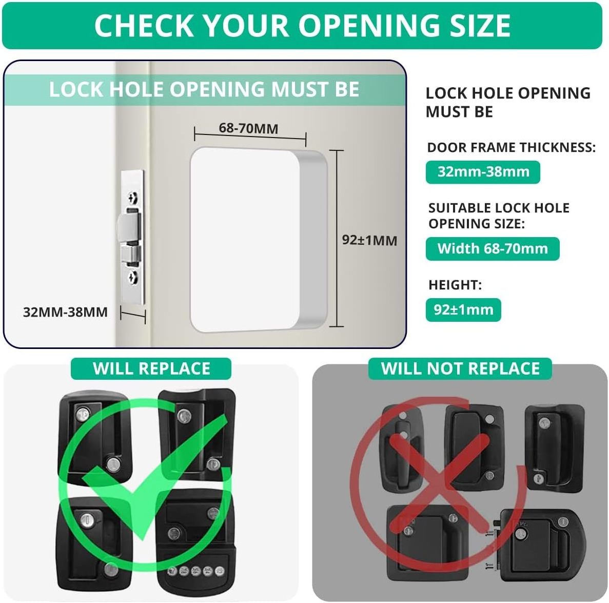 RV Camper Replacement Parts Fingerprint Lock Caravan Car Automatic Rv Keyless Entry Door Lock With Remote Control