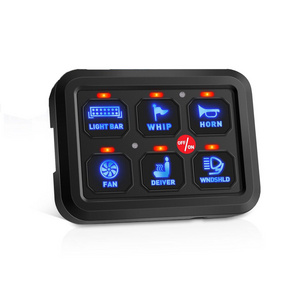 12V  Switch Panel For Car, Partol Universal Electronic Relay System Circuit Control Box LED On-Off Car Switch Panel