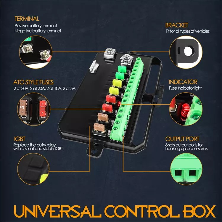 HOT 8 Way Switch Panel 10-30V with up to 60A Continuous