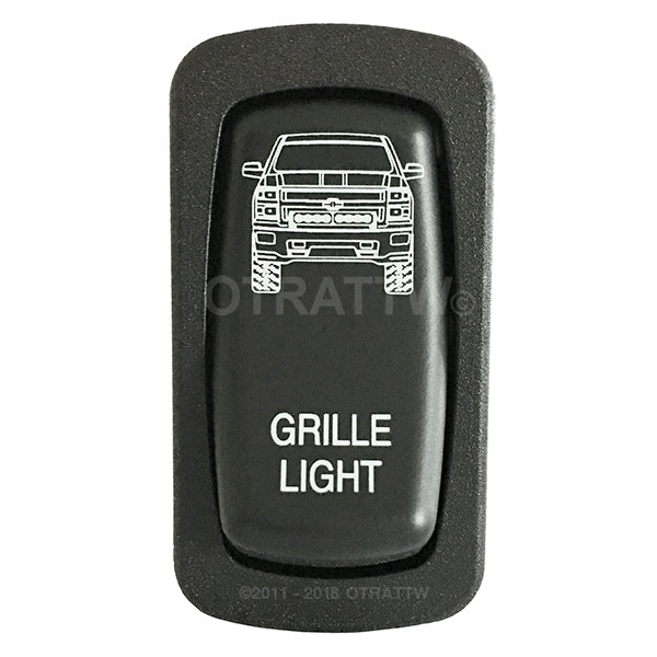 High quality 12V Carling Technologies custom laser-etched LED Light L-Series Rocker Switch