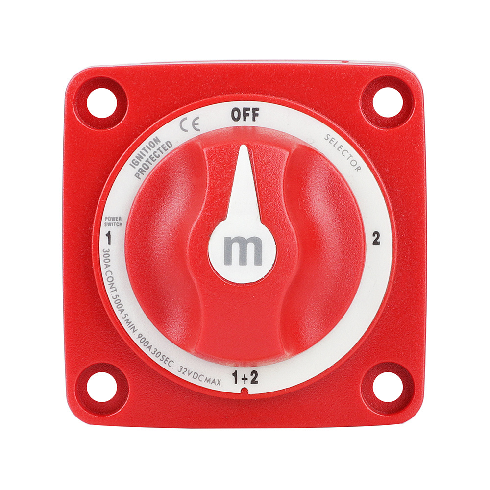 3 4 Position 32V 300 Amp M-Series Waterproof Ignition Protected Marine Boat Dual Battery Isolator Mini Selector Switches