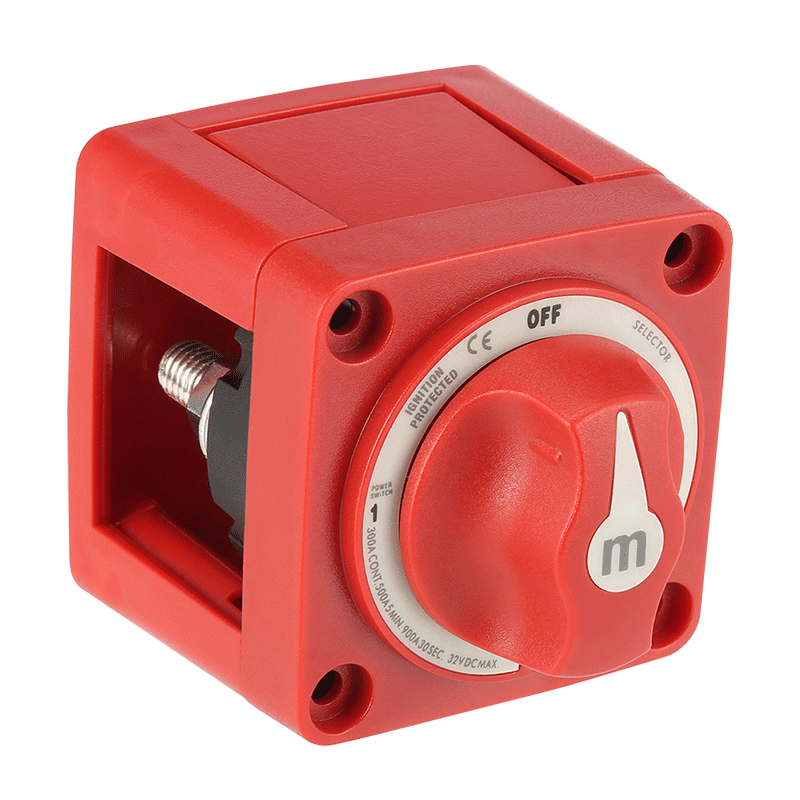 300A Dual Battery Selector Switch 6007 M-Series Selector 4 Position 1-2-Both-Off Marine Battery Isolator switch for Boat Trucks