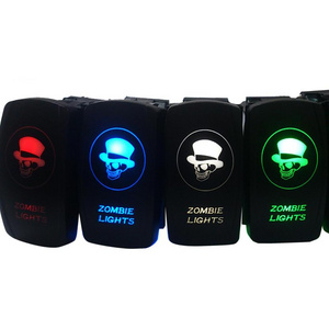 12V 24V Auto Laser Colorful Led Carling Style Marine Rocker Switch