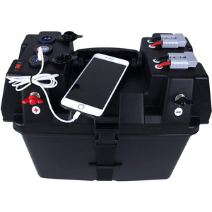 Waterproof 12V Battery Box With Dual Anderson Plugs Smart Portable Solar Generator Power Battery Box Plastic Box