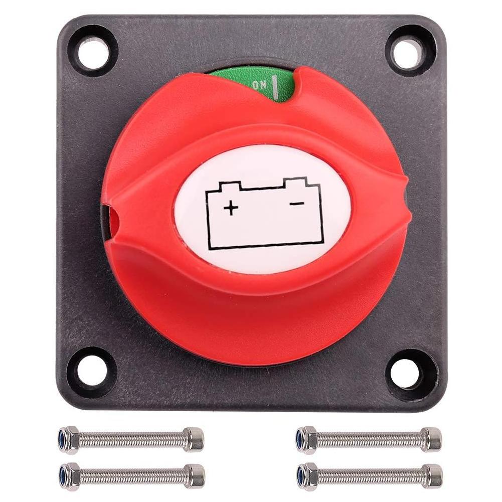 Heavy Duty Battery Isolator Switch Battery Disconnect Switch On Off 12V 24V 48V Car Battery Cut Off Switch for Marine 275 Amps